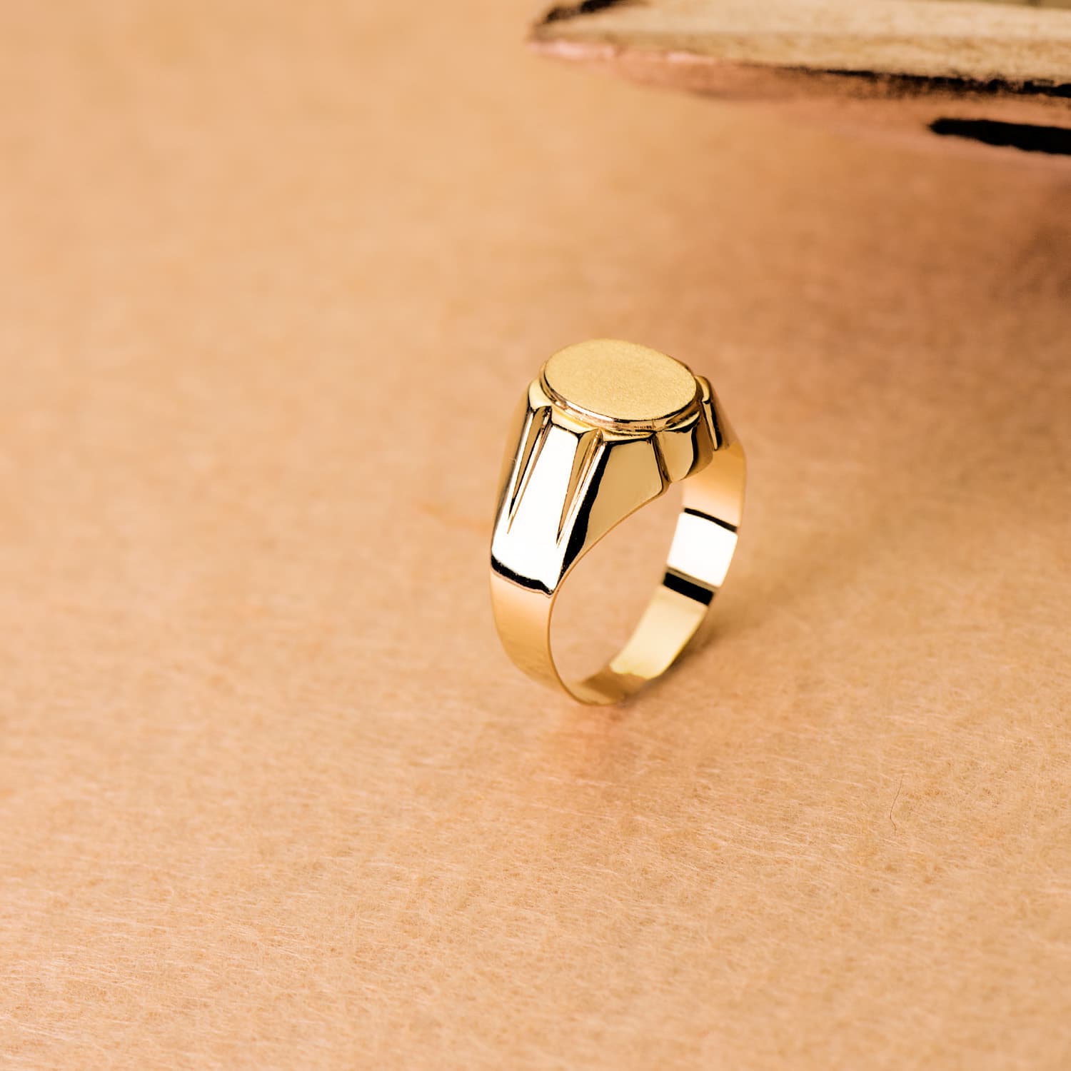 18K gult guld diamant herrriddare