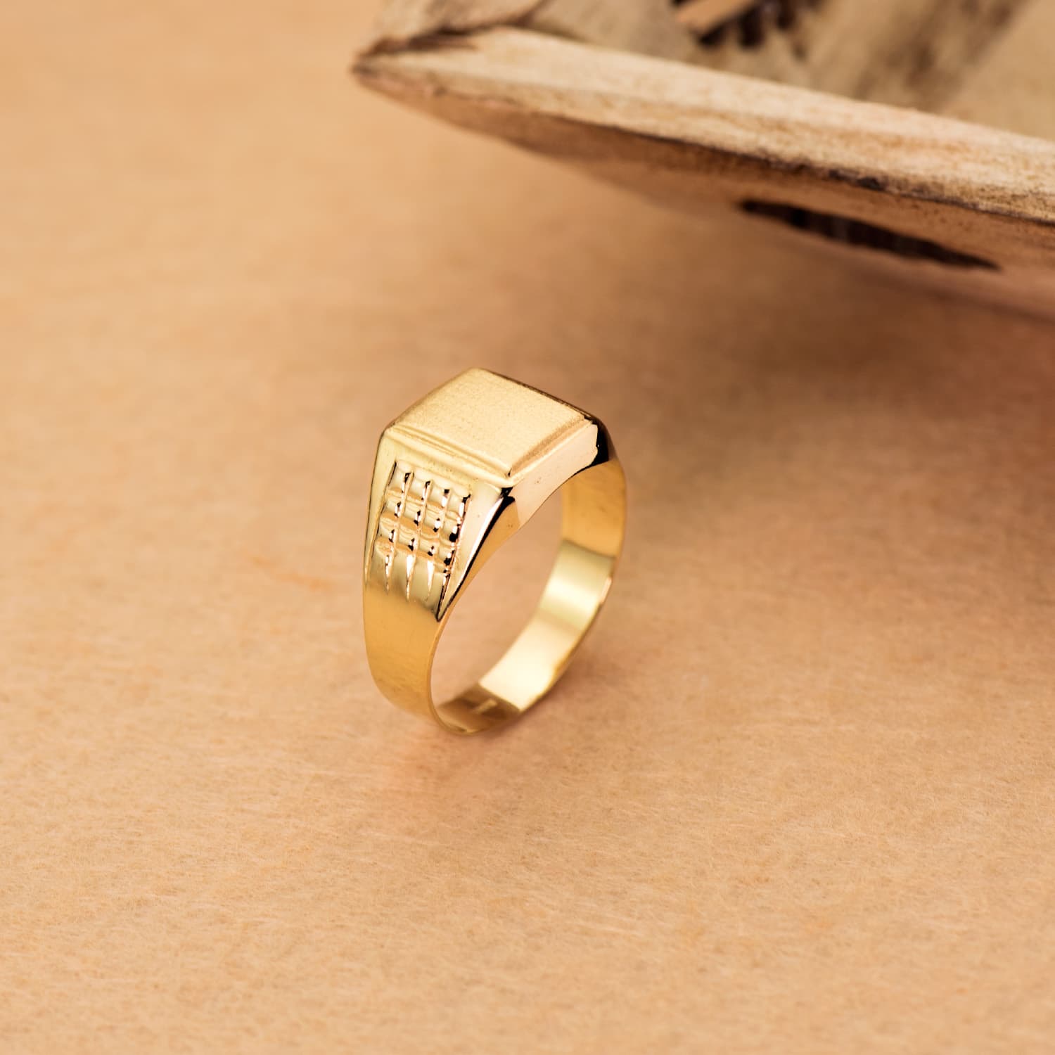 18 K gul guld diamant mænds ridder