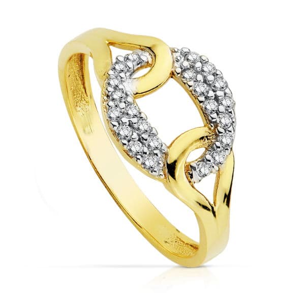 Anillo Oro 18K Circonitas