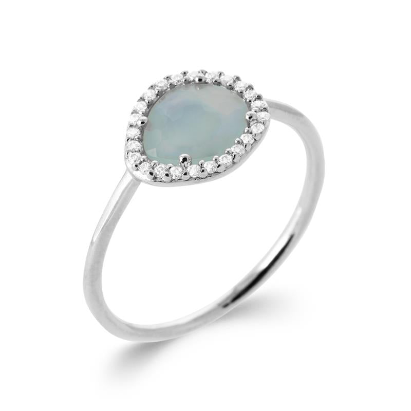Blue Agate - Silver Ring - Azulin