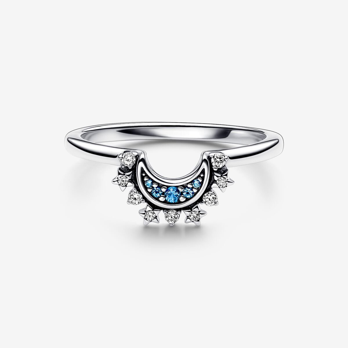 Céleste - Lune Scintillante - Argent - Bague Pandora