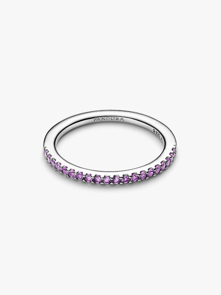 Bague Pandora - Anneau Demi-Éternité Violet Scintillant | 192999C04