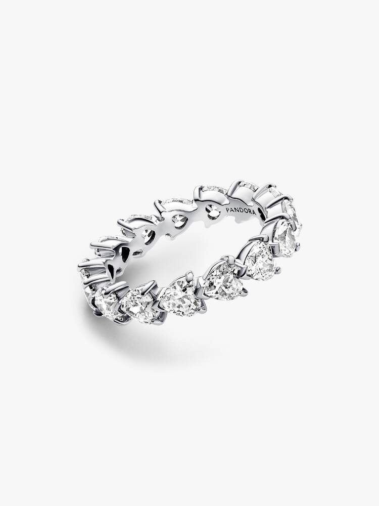 Ring Pandora - Krone af farveløse hjerter | 193103C01
