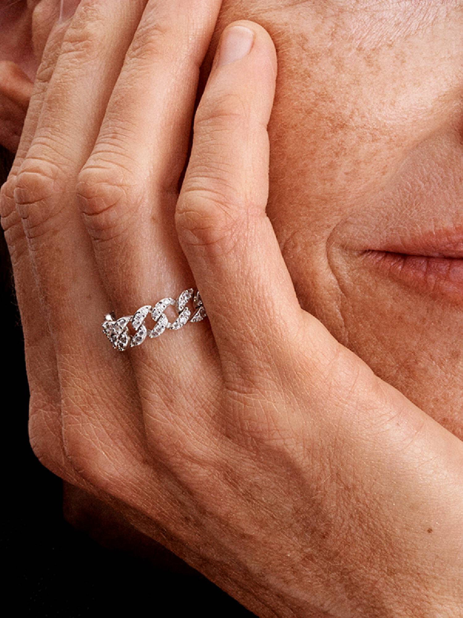 Ring Pandora - Paved Cuban Mesh | 193557C01
