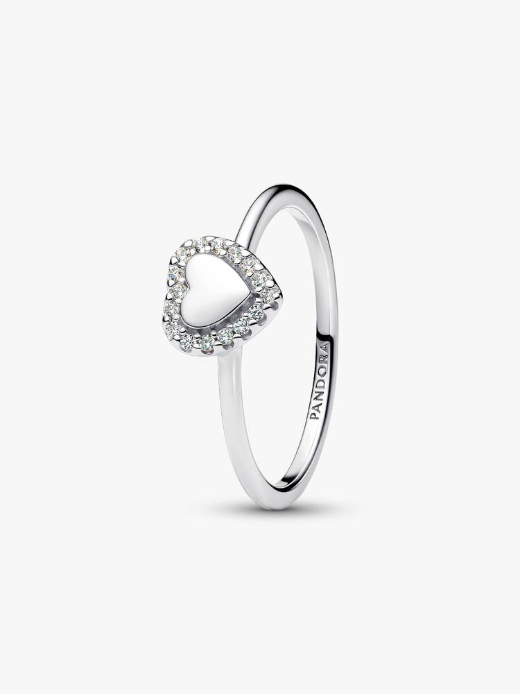 Ring Pandora - Engravable Heart Halo | 193801C01