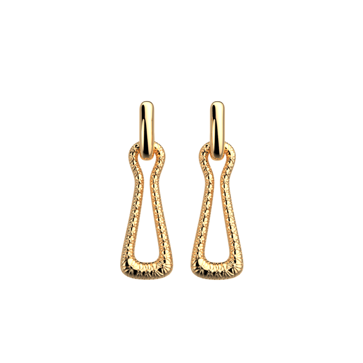 Boucles d'oreilles pendantes Afterwork dorées – Les Georgettes – vue 2