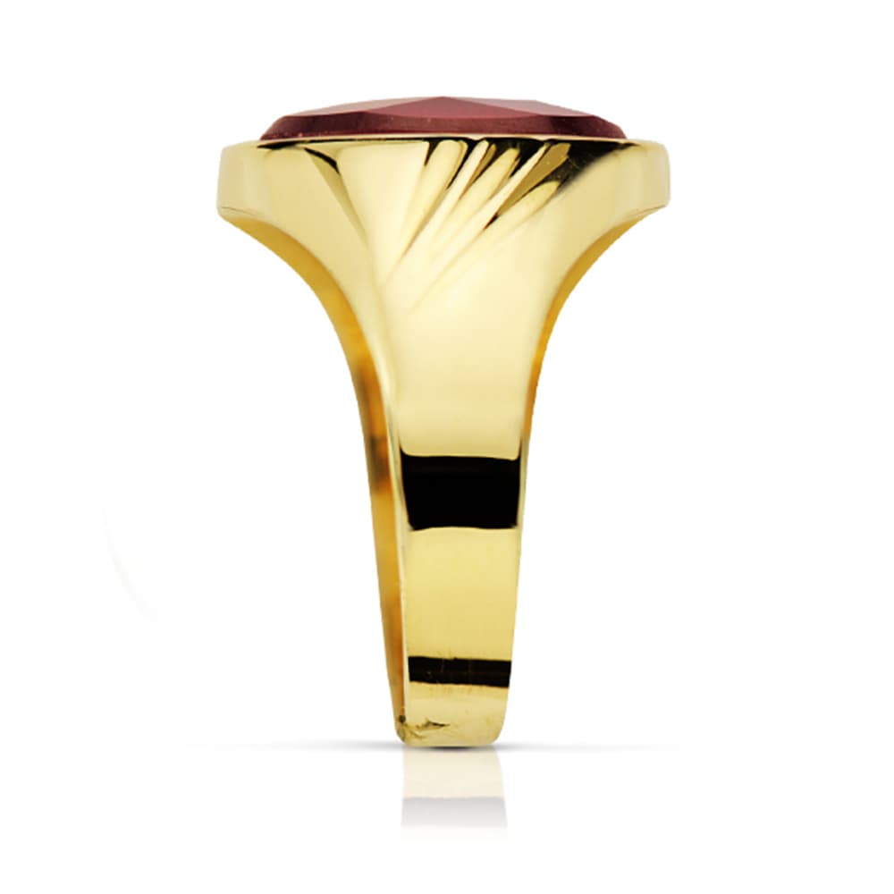 Chevalier 18K sárga arany ovális kő rubin spinel 14X10 mm