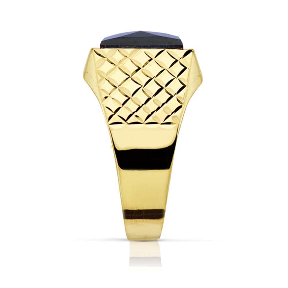 18K gult guld diamant herrriddare
