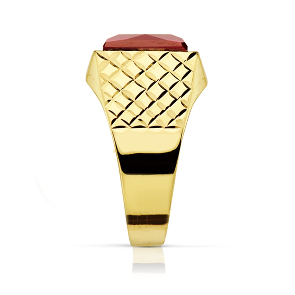 18 K gul guld diamant mænds ridder