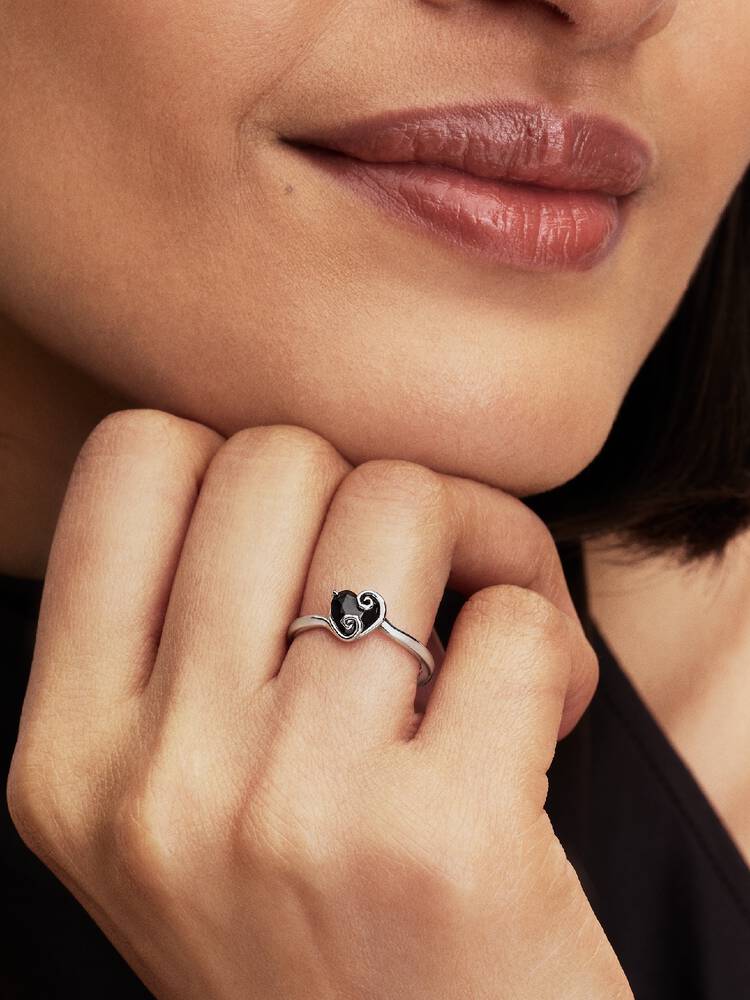 Disney The Nightmare Before Christmas Heart of Jack Ring Black Silver | Pandora