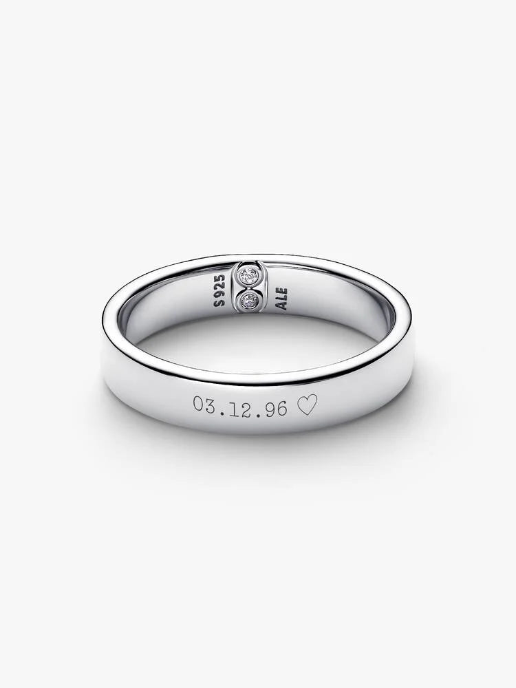 Bague Anneau Classique Gravable Argent – vue 4