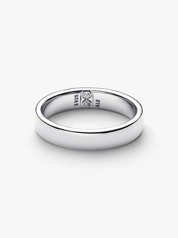 Bague Anneau Classique Gravable Argent – vue 3