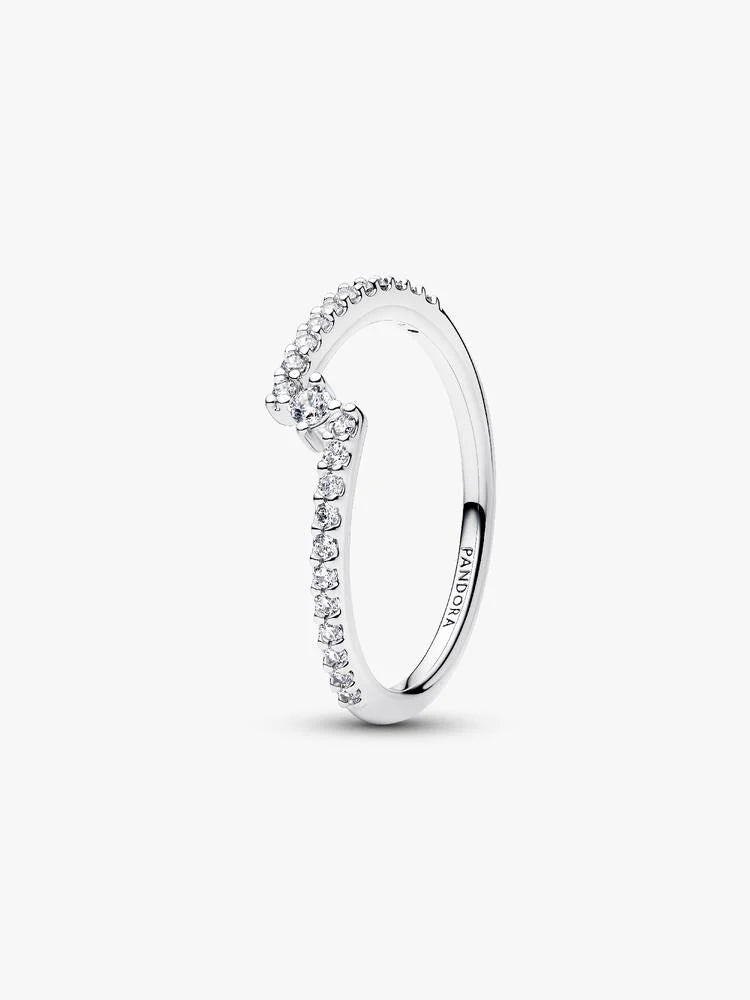 Ring aus Sterlingsilber mit klarem Zirkonia