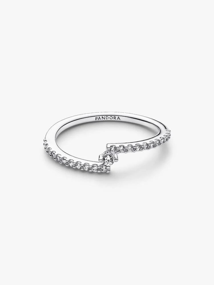 Ring aus Sterlingsilber mit klarem Zirkonia