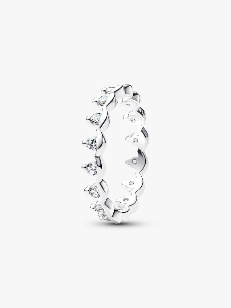 Anello in argento scintillante reale