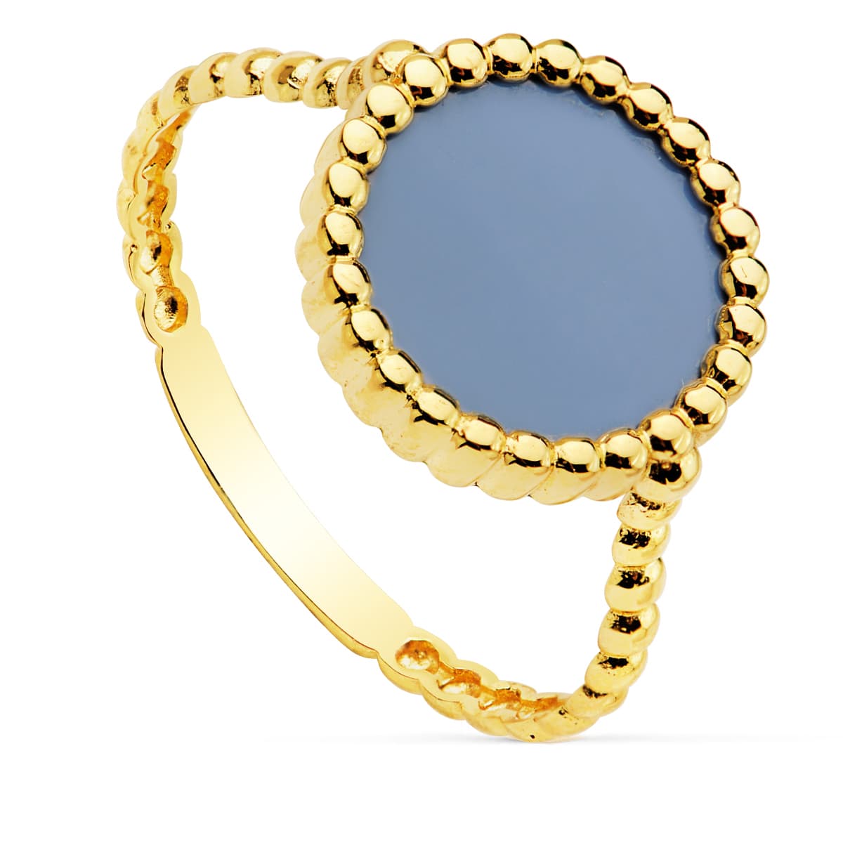 Anillo Ágata Oro Amarillo 18K 11MM