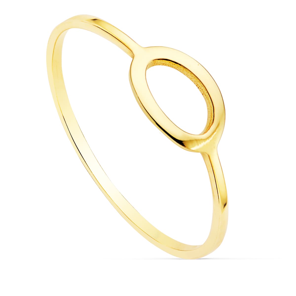Anello Enor giallo 18 carati modello ovale 8X5MM