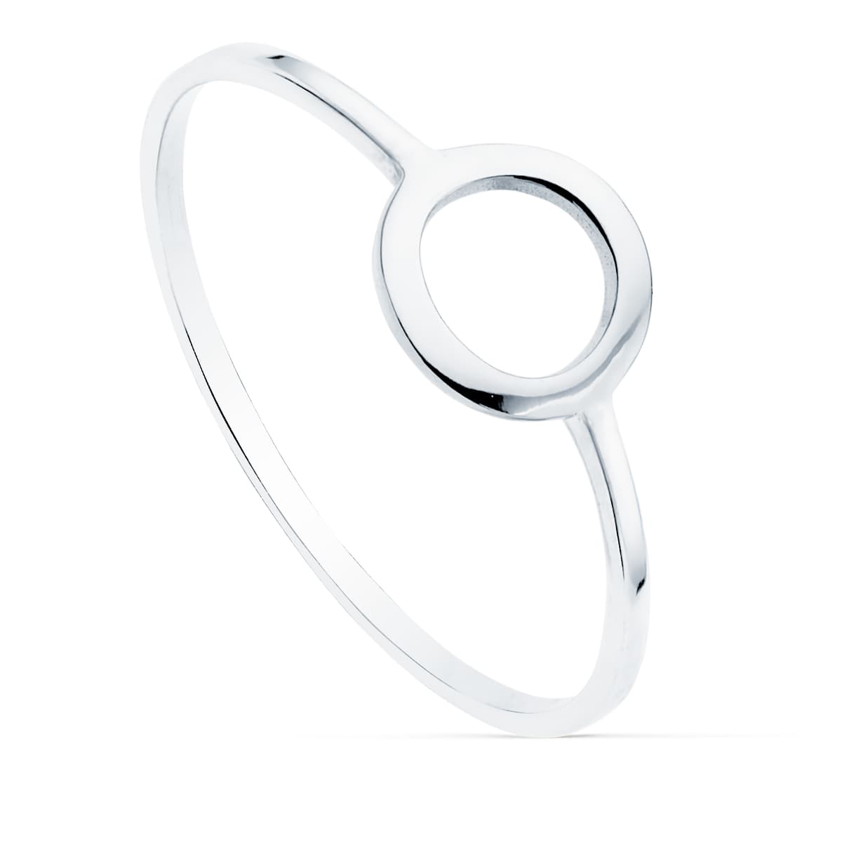 Ring aus 18-karätigem Weißgold mit rundem Muster, 7,5 mm
