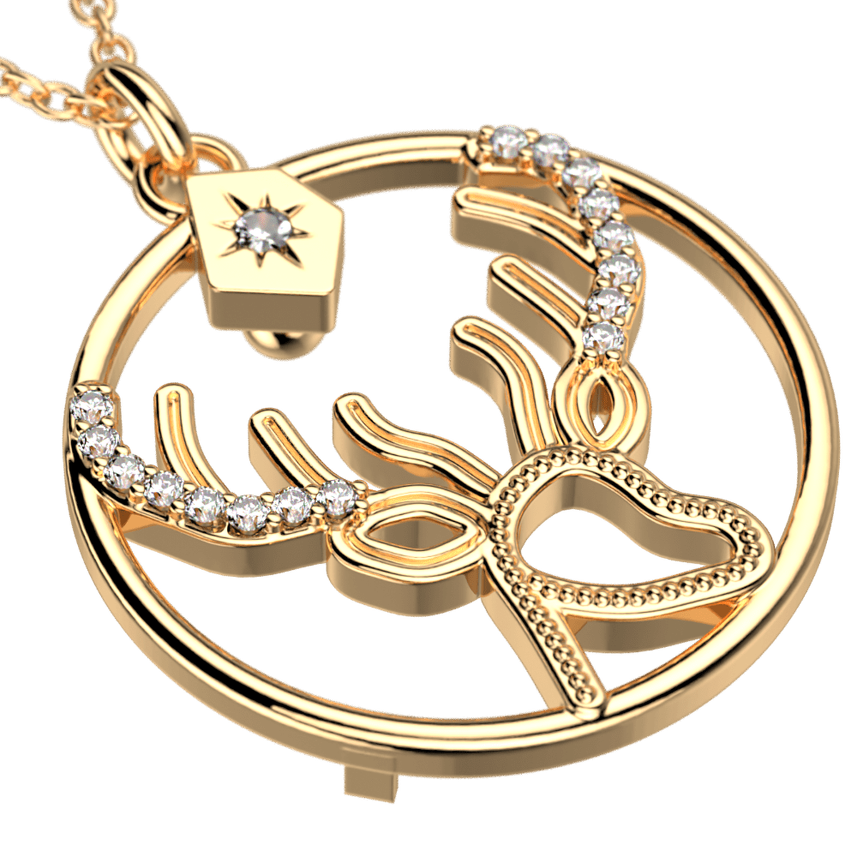 Collier Patronus Cerf doré – Les Georgettes x Harry Potter – vue 2