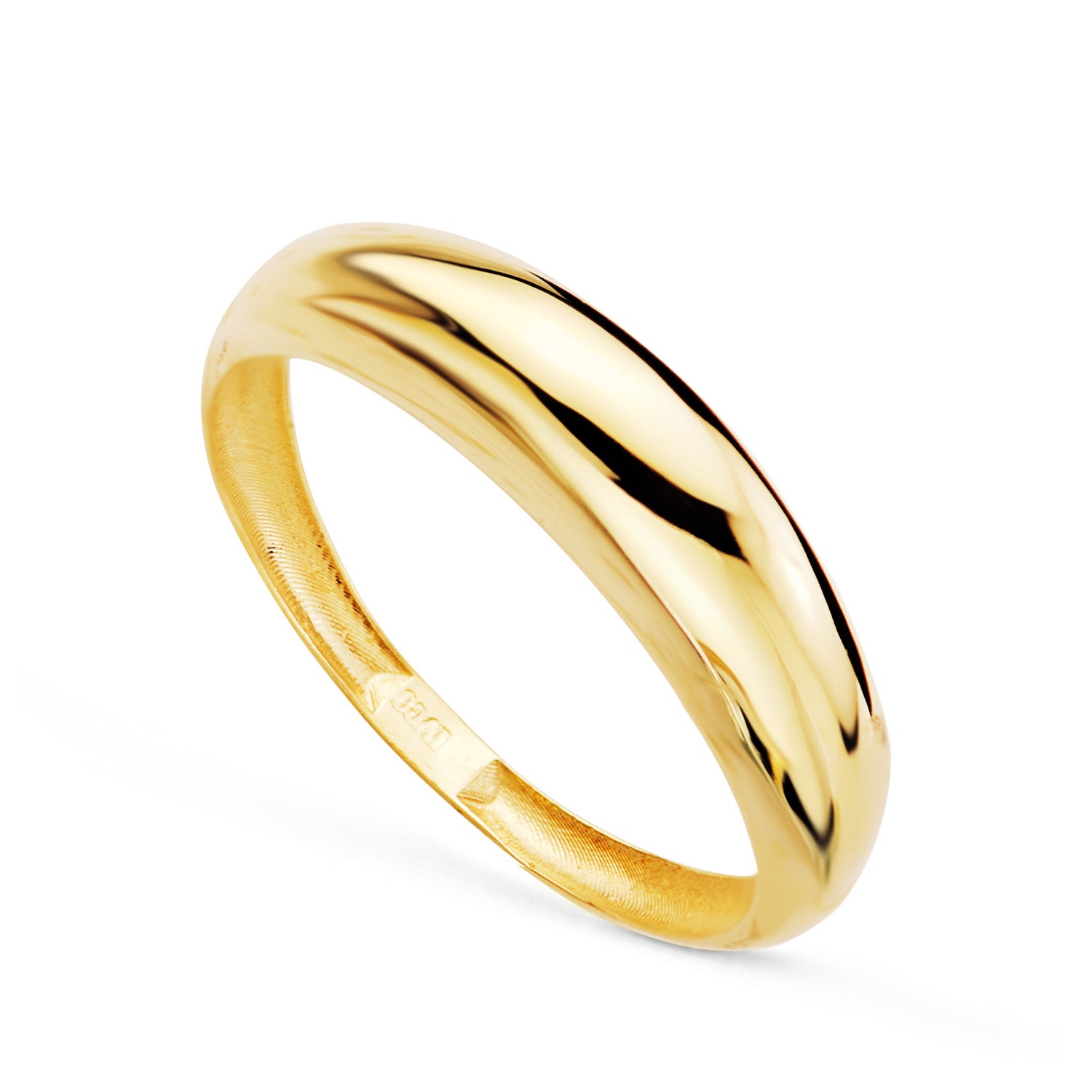 Vanlig 18K gulguldring i briljant finish Bredd: 4,5 mm