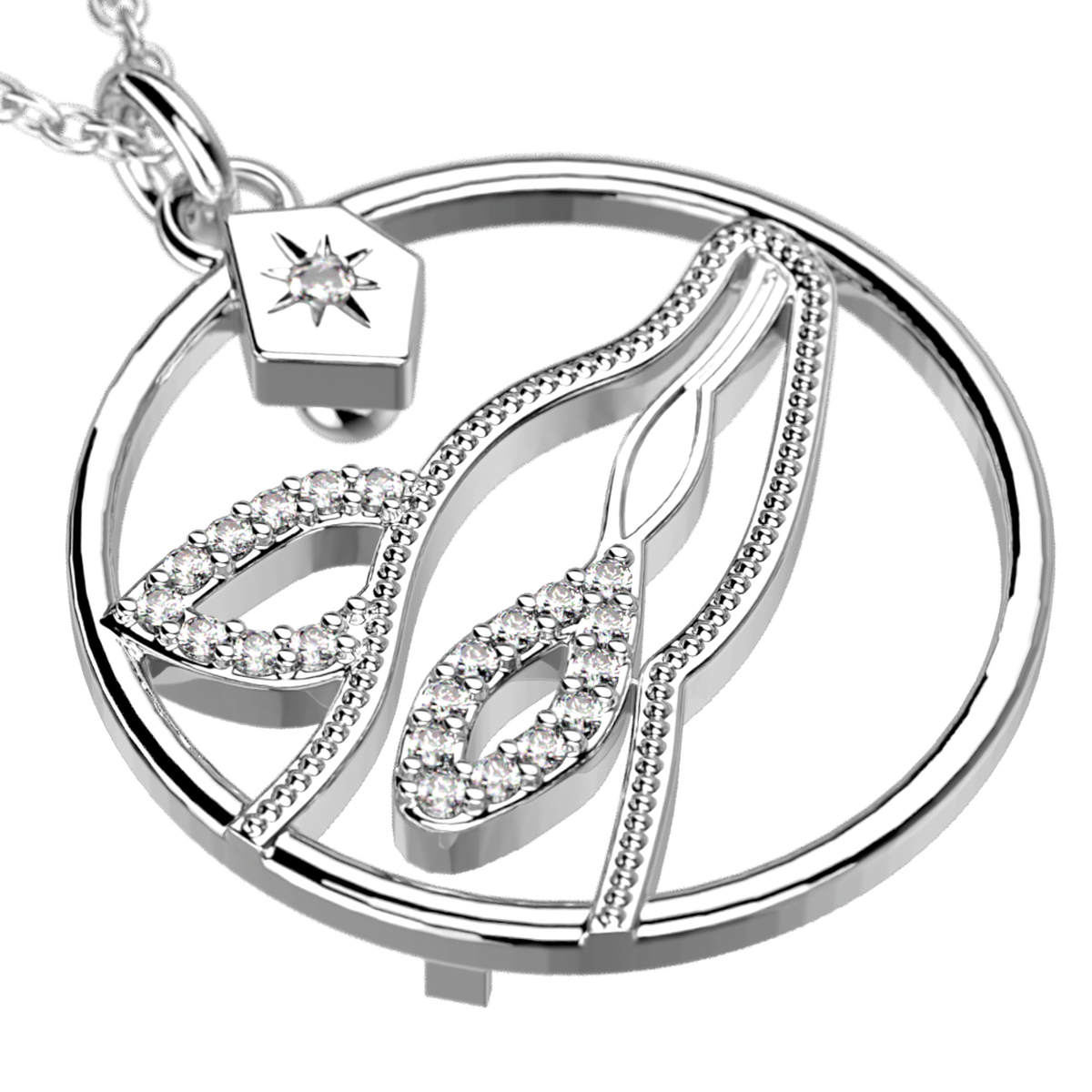 Collier Patronus Biche argenté – Les Georgettes x Harry Potter – vue 2
