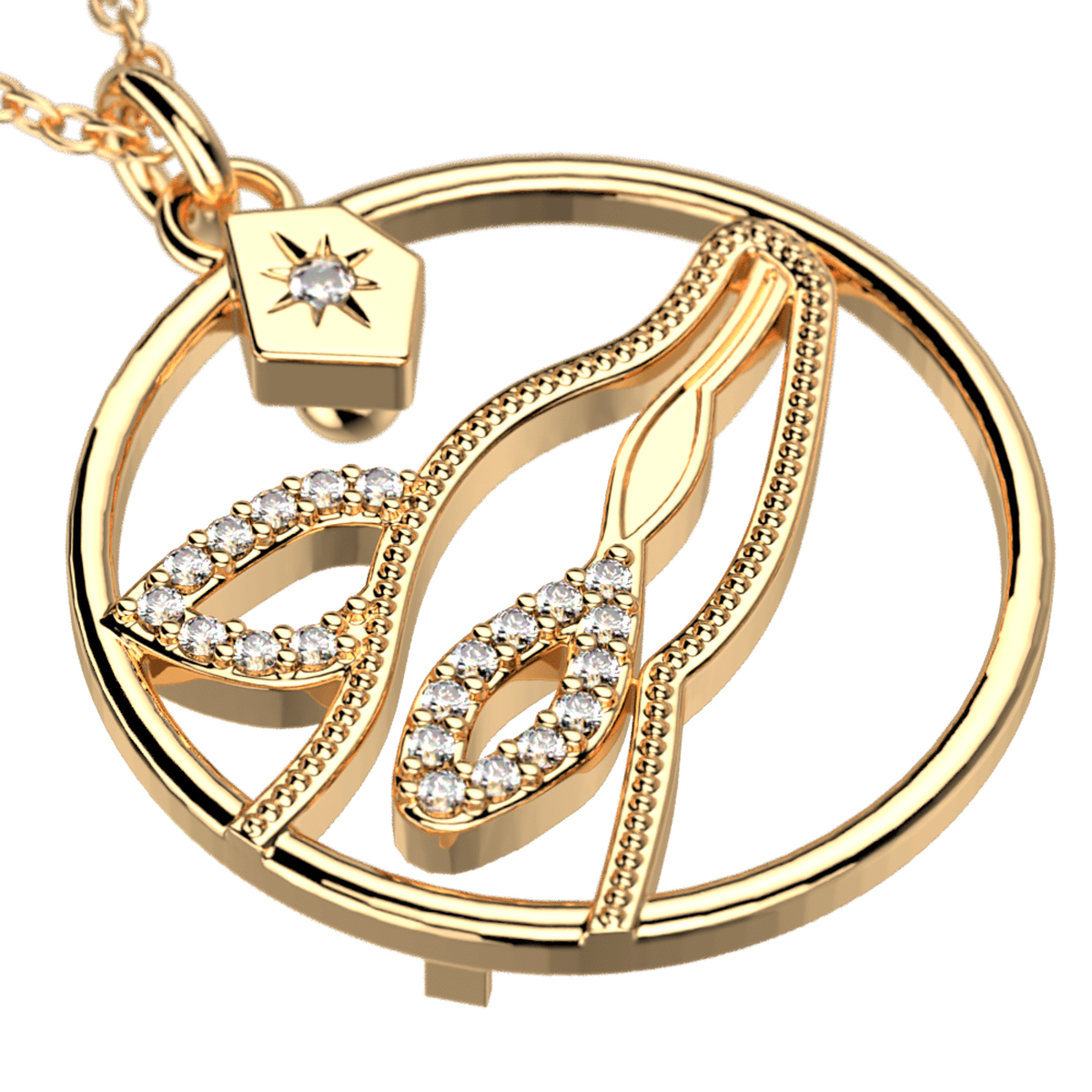 Collier Patronus Biche doré – Les Georgettes x Harry Potter – vue 2