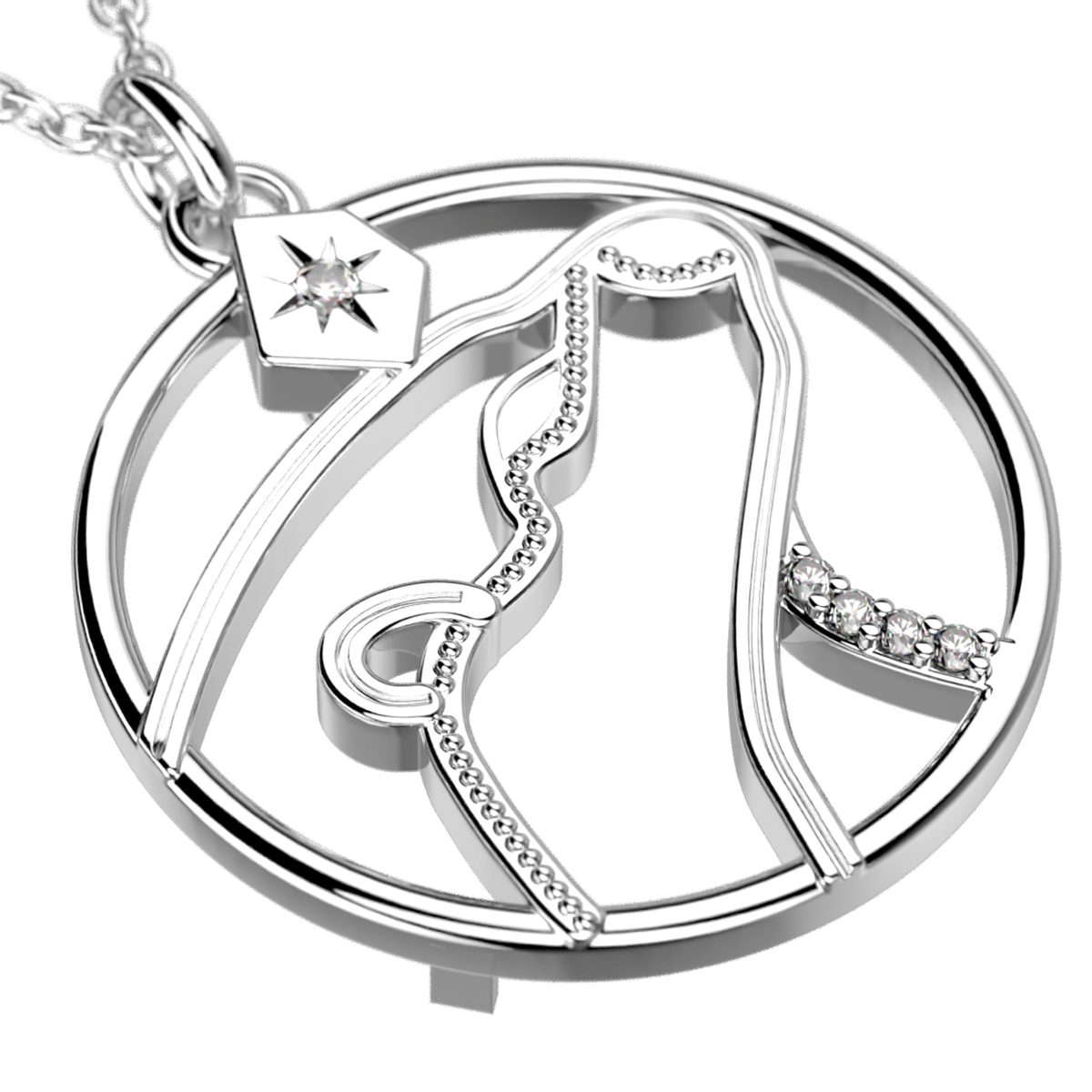 Collier Patronus Loutre argenté – Les Georgettes x Harry Potter – vue 2