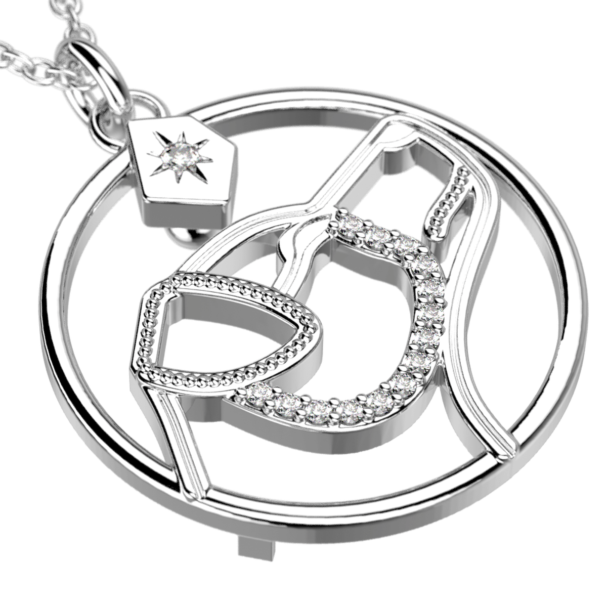 Collier Patronus Chien argenté – Les Georgettes x Harry Potter – vue 2