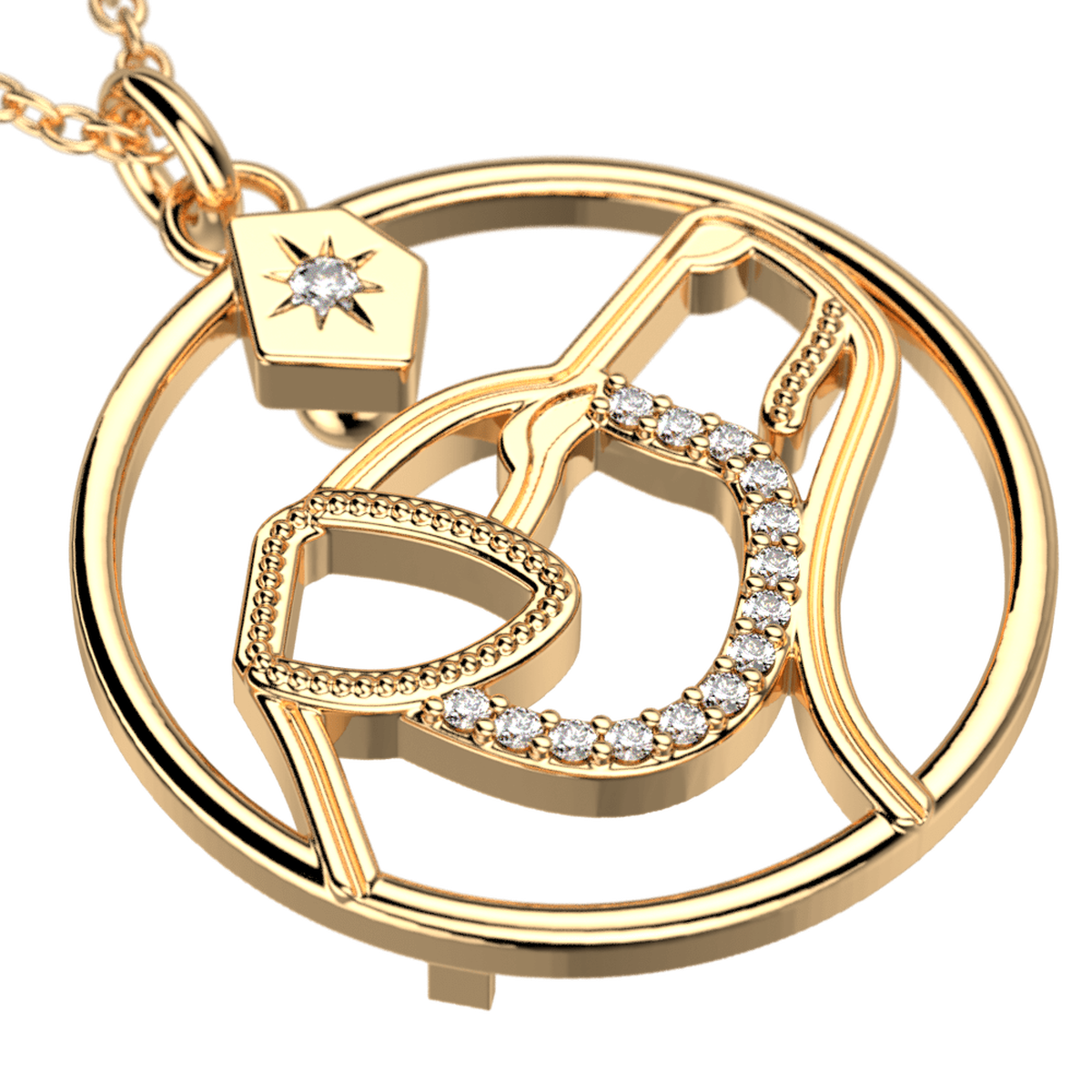 Collier Patronus Chien doré – Les Georgettes x Harry Potter – vue 2