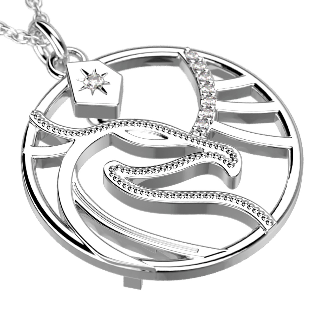 Collier Patronus Phoenix argenté – Les Georgettes x Harry Potter – vue 2