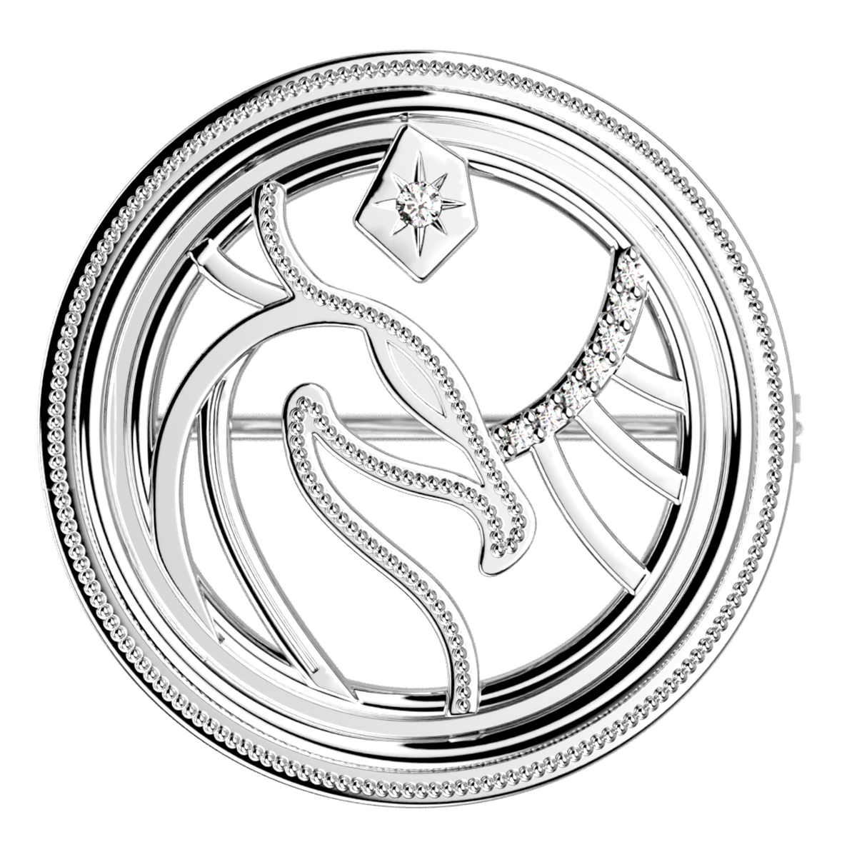 Broche Patronus Phoenix argentée – Les Georgettes x Harry Potter – vue 2