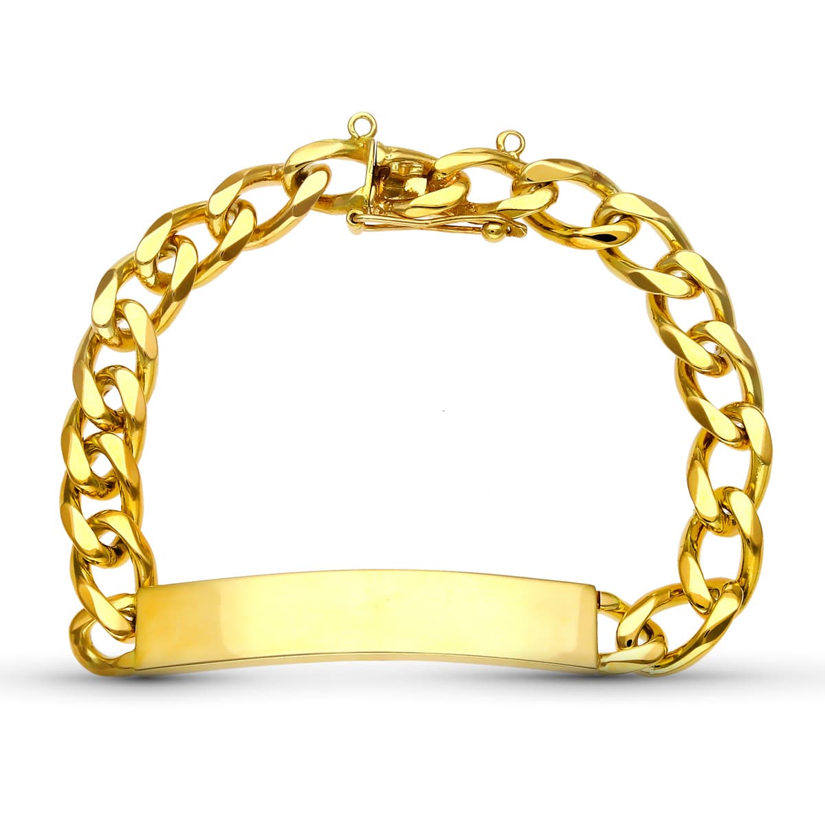 18K Solid Gul Guld Kantstenskæde 205 Cm 8 mm