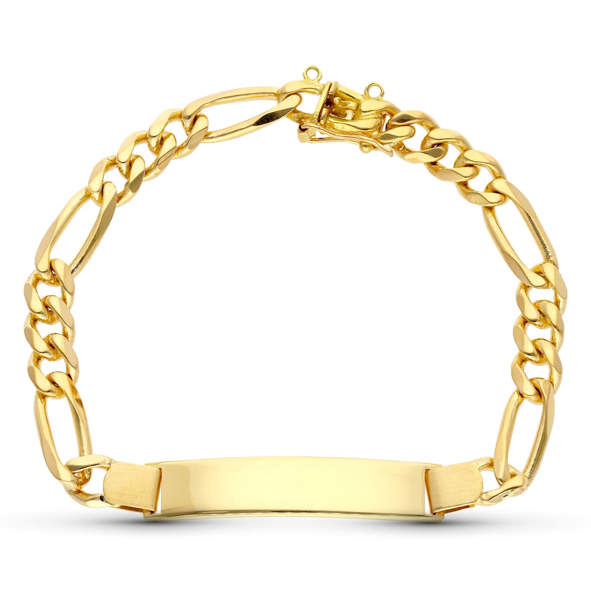 18K Solid Yellow Gold Curb Chain 22 Cm 7 mm