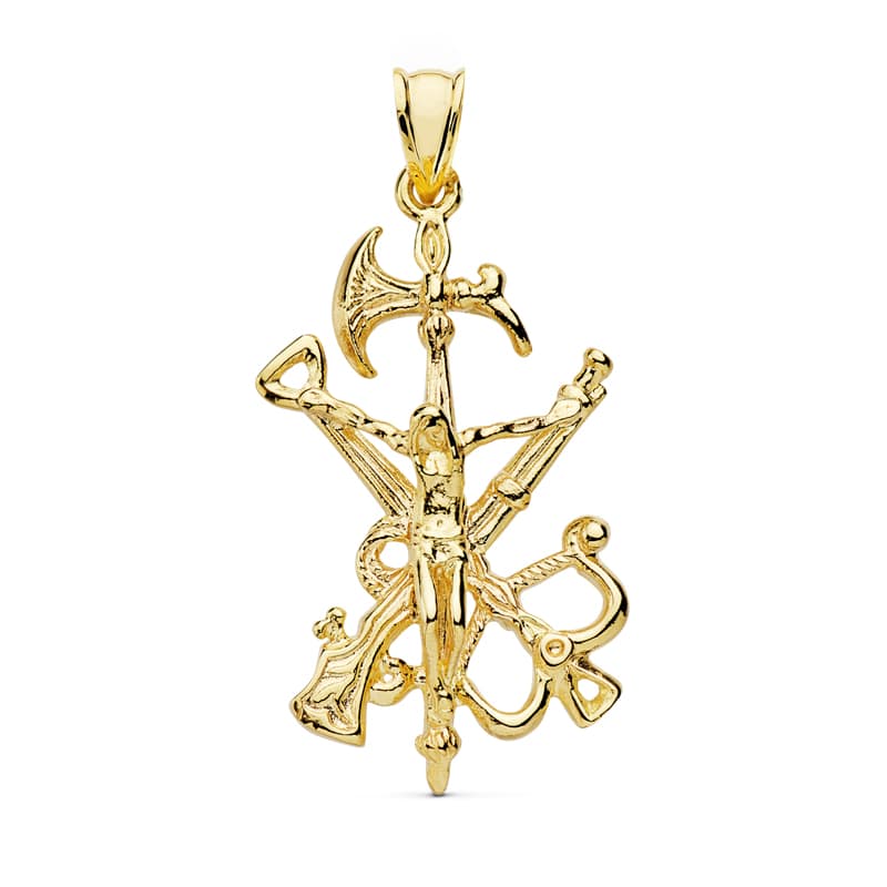 Christ Legion Haç Kolye 18K Sarı Altın 44X22 mm