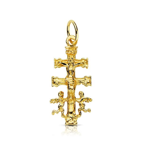 Caravaca Croix Or Jaune 18K 24X11 mm
