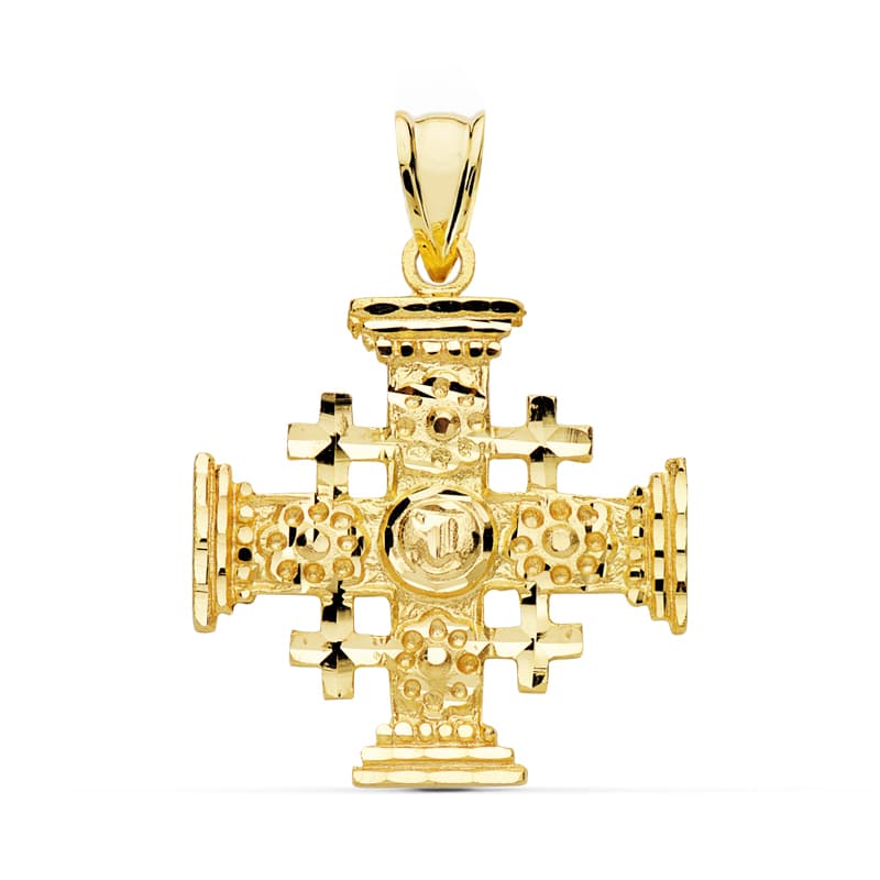 Croix de Jerusalem Or Jaune 18K 27X23 mm