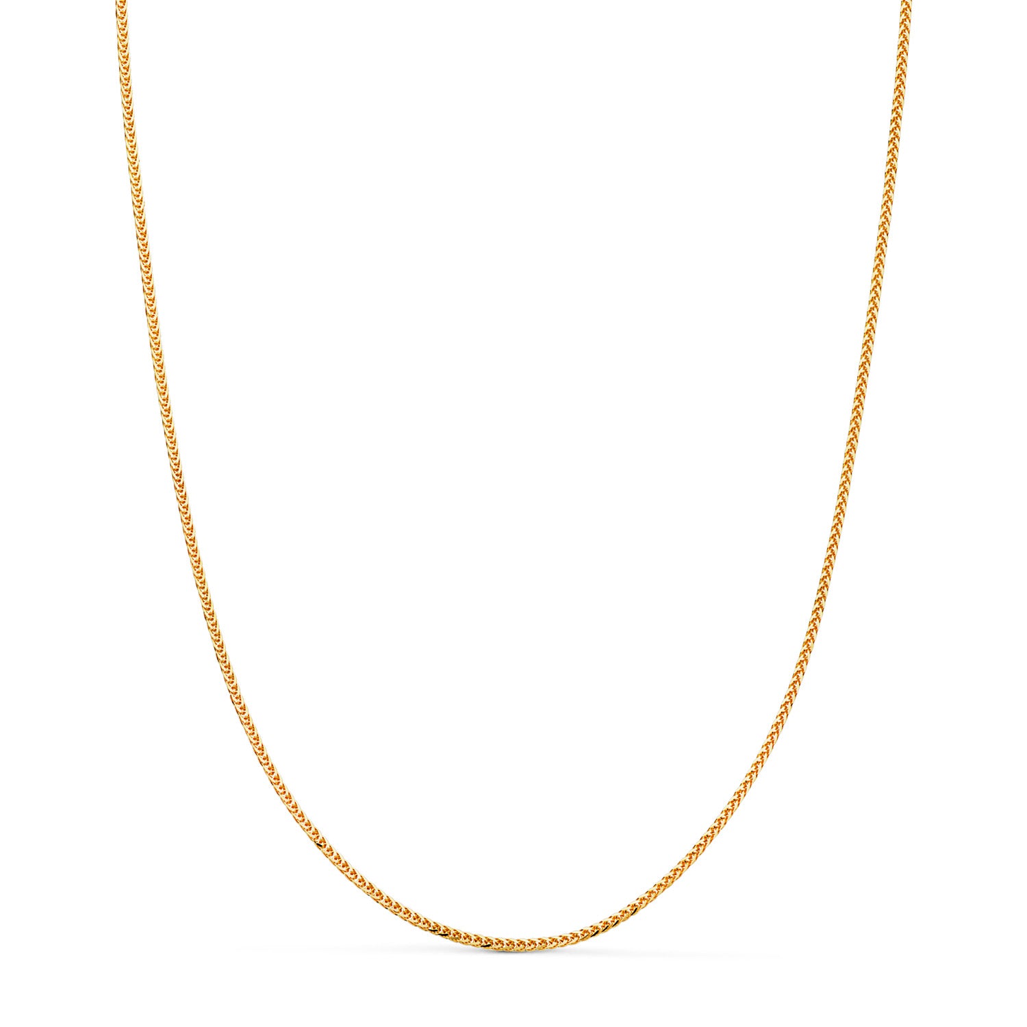 18K Yellow Gold Solid Herringbone Chain Width: 1 mm Length: 45 Cm