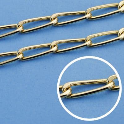 Corrente Bilbao Ouro Amarelo 18K 50 cm 4 mm