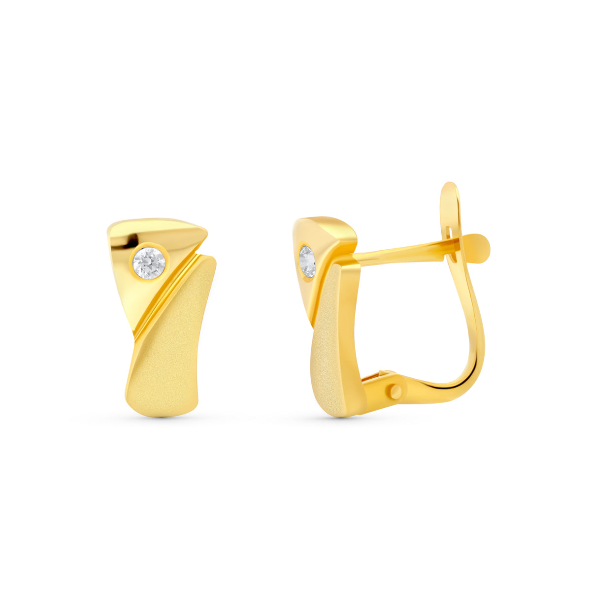 Pendientes Circonitas 18K 11X6 mm