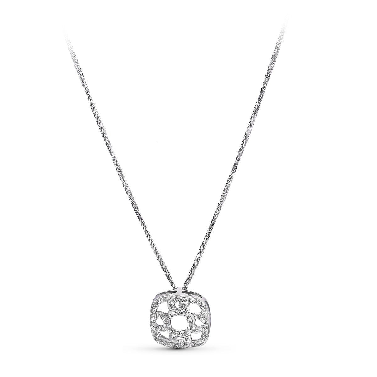 Colar em ouro branco 18K 45 cm