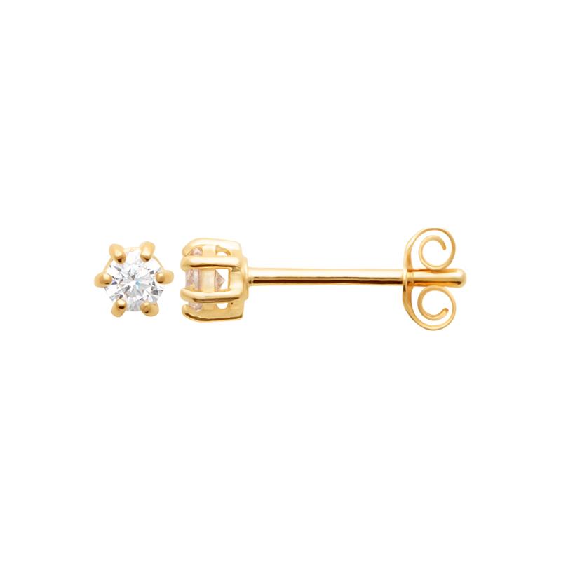 Serti - Stud Earrings - Gold Plated