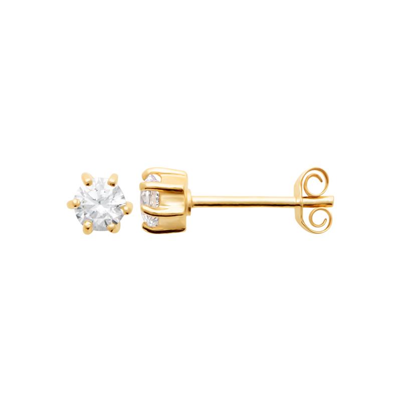 Serti - Stud Earrings - Gold Plated