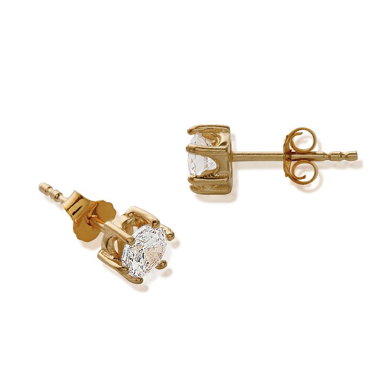 Serti - Stud Earrings - Gold Plated