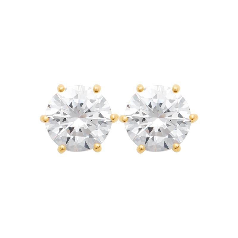 Serti - Stud Earrings - Gold Plated