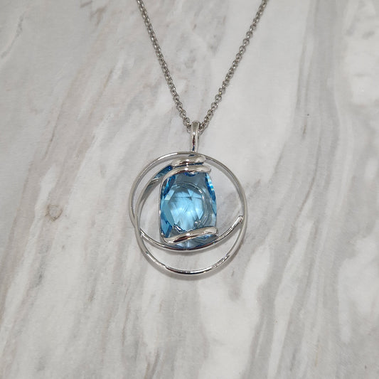 Drop - Aquamarine - Silver - Necklace - Andrea Marazzini
