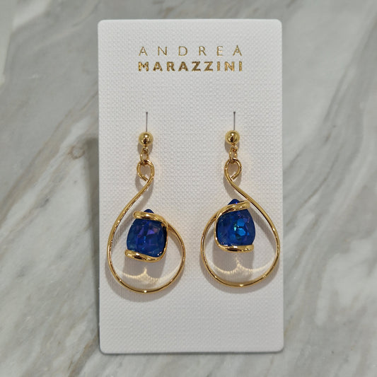 New Drop - Blue - Gold - Earrings - Andrea Marazzini
