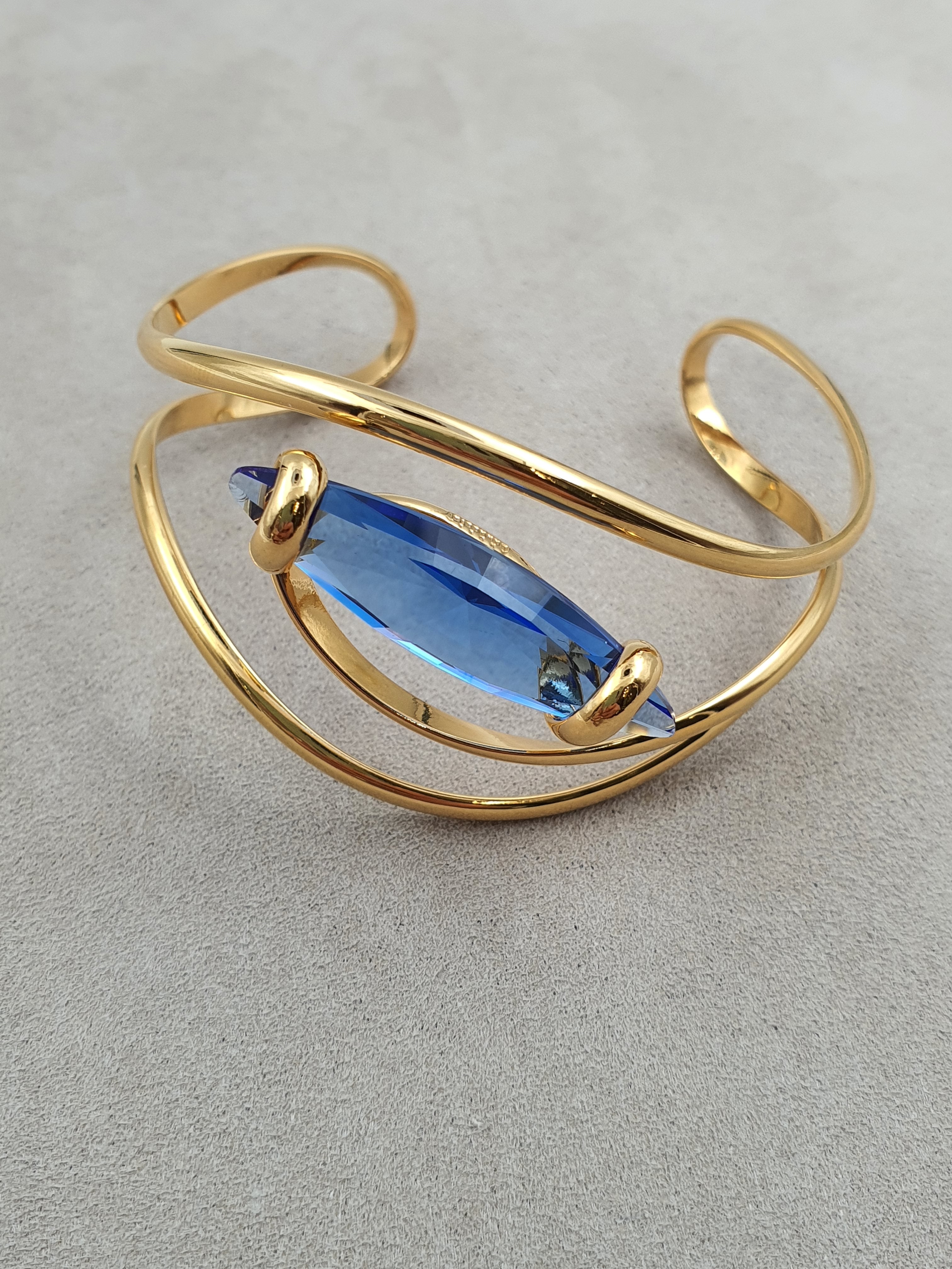 Shuttle - Sapphire Blue - Gold - Bracelet - Andrea Marazzini