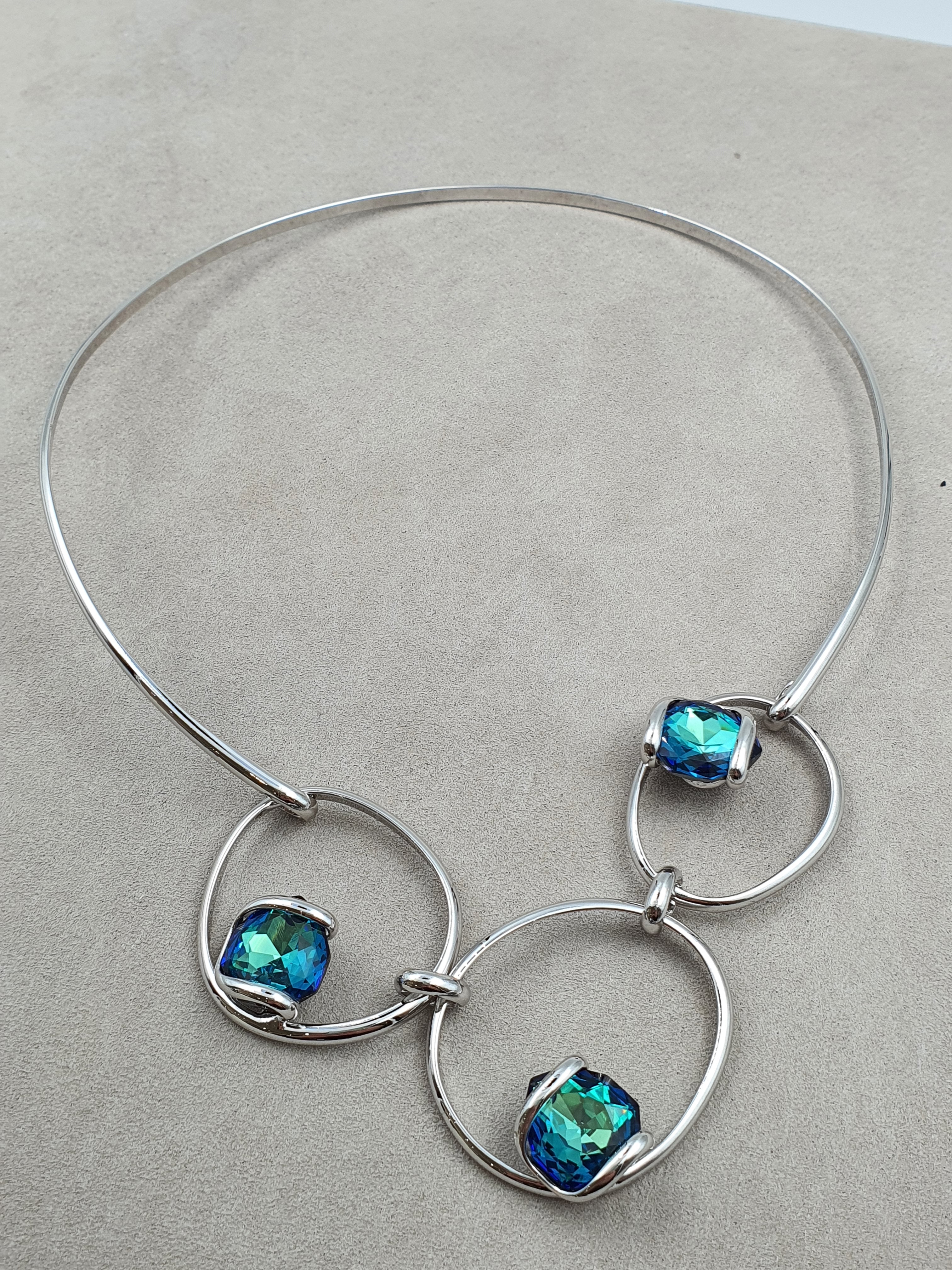 Musa - Bermudablau - Silber - Halskette - Andrea Marazzini