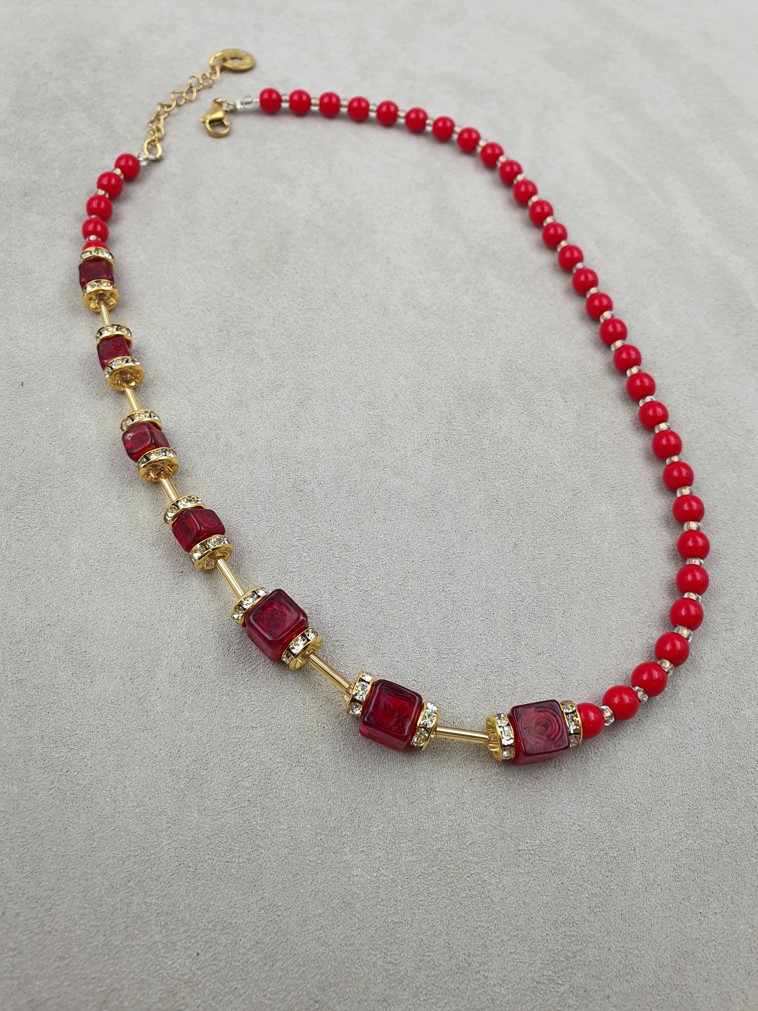 Schönheit - Rot - Halskette - Antica Murrina