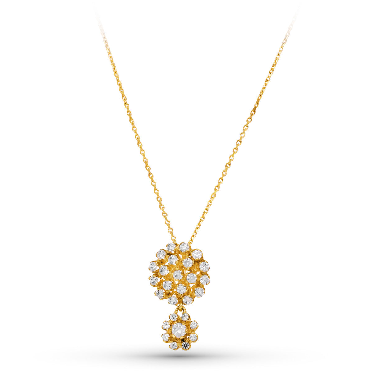 Collar Oro Blanco 18K Circonitas